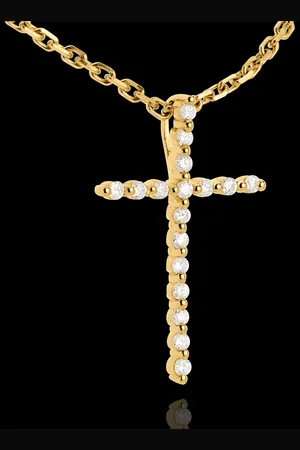 Edenly Paved cross pendant - 17 diamonds