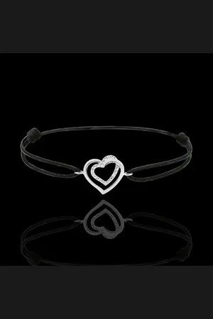 Edenly Black-Cord-Entwined-Heart-Bracelet