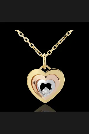 Edenly Tri-gold Boudoir Heart Pendant