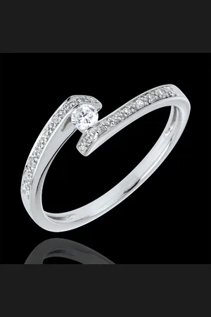 Edenly Solitaire Set Shoulders Ring Precious Nest - Promise - 0.08 carat diam