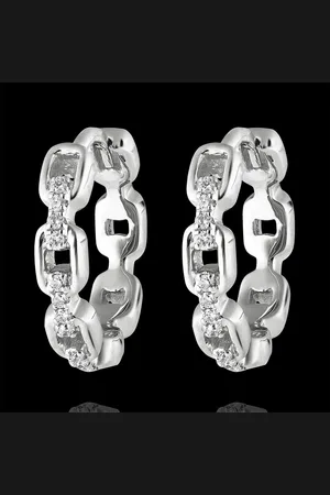 Edenly Orient Gaze Hoop Earrings - Cuban Link - 9 carats and diamo