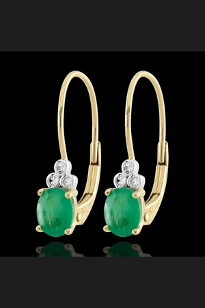 Edenly Exquisite Diamond and Emerald Earrings