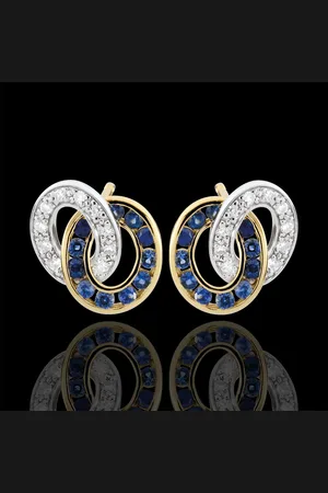 Edenly Duorama Diamond and Sapphire Earrings