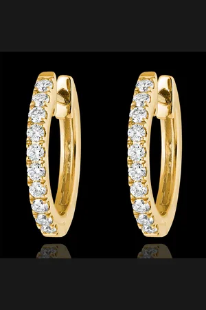Edenly Freshness semi-paved hoop earrings - Eva - 9 carats and di
