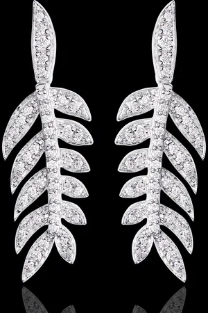 Edenly Lauriers de Gloire Earrings - 9K and Diamonds