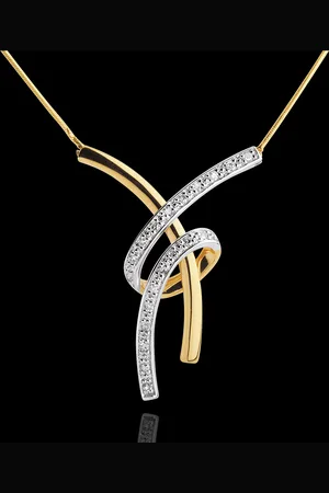 Edenly Bejewelled Yellow Gold Sensual Necklace - 20 Diamonds