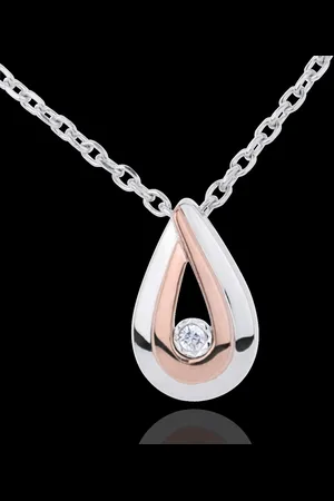 Edenly Necklace Dewdrop - white gold and rose gold - 45cm