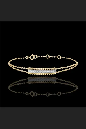 Edenly Bracelet Salty Flower - two rings - - 18 carat