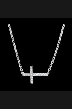 Edenly Freshness Necklace - Cross - whitegold 9 carats and diamonds