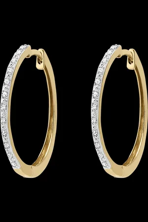Edenly Semi-mount diamond hoop earrings - Noah - 9 karat and diam