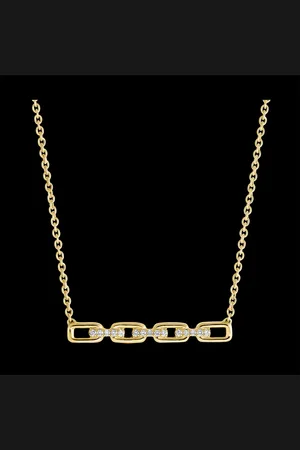 Edenly Orient Gaze Necklace - Cuban Link - 9 carats and diamonds