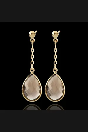 Edenly Narcissus Smoky Quartz Earrings