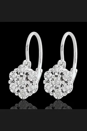 Edenly Earrings Freshness - Flower Snowflake - 14 diamonds and