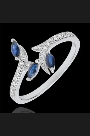 Edenly Ring Mysterious Woods - and sapphires boats - 18 carats
