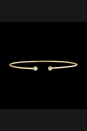 Edenly Freshness Open Bangle Bracelet - You & I - 9 carats and di