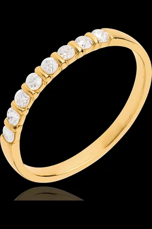 Edenly Half eternity ring semi paved-bar prong setting - 0.25 car