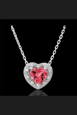Edenly Enchanting Pink Tourmaline Heart Necklace - 18 carats