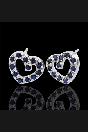 Edenly Festive Sapphire Heart Earrings