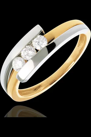 Edenly Interlocking trilogy white gold-yellow gold - 0.28 carat - 3diamonds