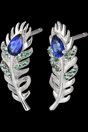 Edenly Panache Earrings - Altesse - 9 carats with synthetic sapphi