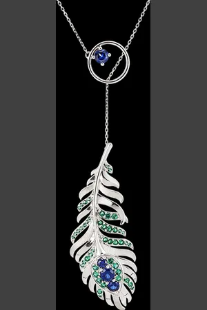 Edenly Panache Necklace - Sautoir - 9 carats with synthetic sapphi