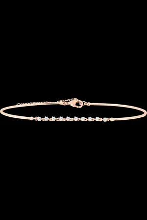 Edenly Gracile Bangle - 9 carat rose gold with diamonds