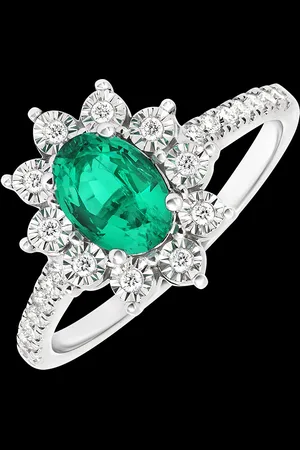 Edenly Eternal Edelweiss Ring - Daisy Chic - 375/1000 - Emerald an