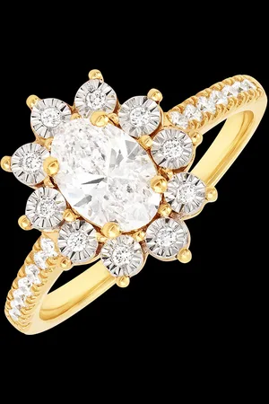 Edenly Eternal Edelweiss Ring - Daisy Chic - 750/1000 and synthet