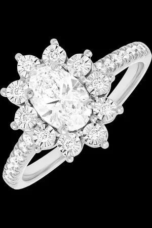 Edenly Eternal Edelweiss Ring - Daisy Chic - 9ct and Synthetic Dia