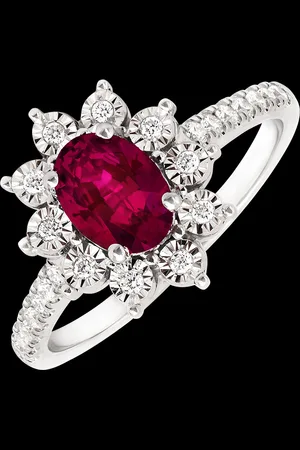 Edenly Eternal Edelweiss Ring - Daisy Chic - (375/1000) - Ruby and