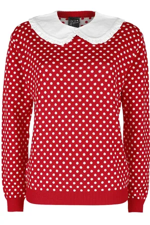 Pussy Deluxe Dotties Knit Pullover & Collar Knit jumper white
