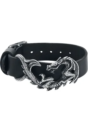 Alchemy Maelstrom Leather Wristrap Leather Bracelet silver