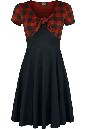 Rock Rebel Rock Rebel Tie-Front Dress with Checked Pattern Short dress red