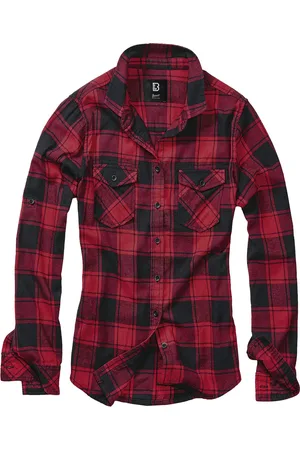 Brandit Amy Flannel Checkshirt Flanel Shirt red
