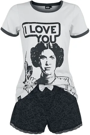 STAR WARS Leia Organa - I Love You Pyjama black