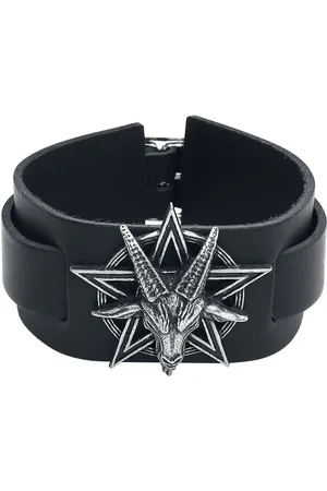 Alchemy Baphomet Leather Bracelet