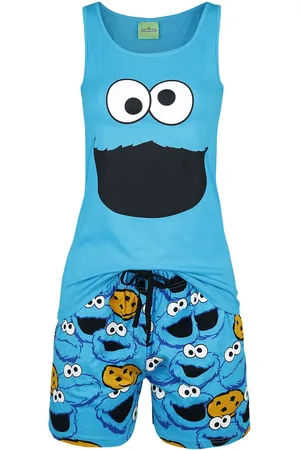 Sesamstraat Cookie Monster - Face Pyjama
