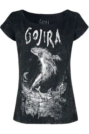 Gojira Wood Block Whales T-Shirt
