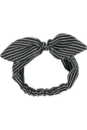 Banned Retro Striped Bow Hairband white