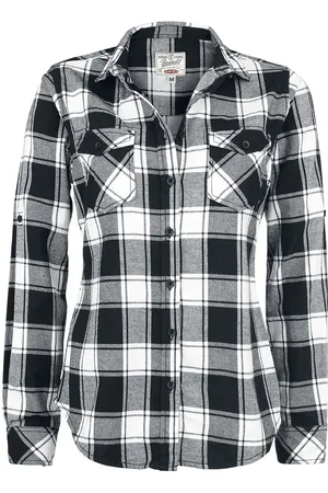 Brandit Amy Flannel Checkshirt Flanel Shirt white