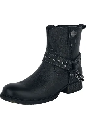 Rock Rebel Biker Boots with Straps and Chains Biker Boot