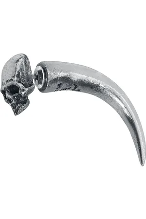 Alchemy Tomb Skull Horn Ear Stud coloured