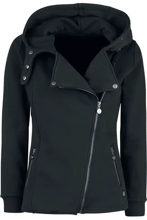 RED by EMP Biker-Style Sweat Hooded Jacket Hooded zip