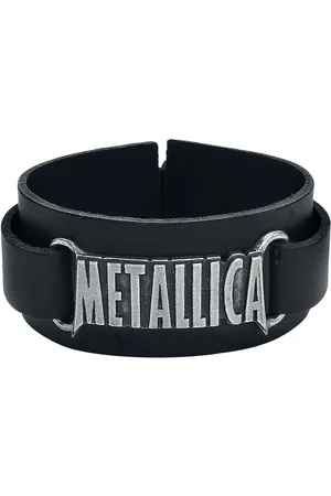 Metallica Logo Leather Bracelet