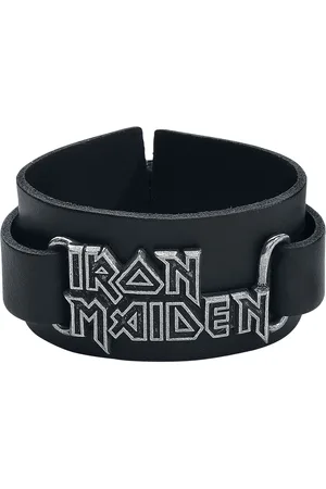 Iron Maiden Logo Leather Bracelet