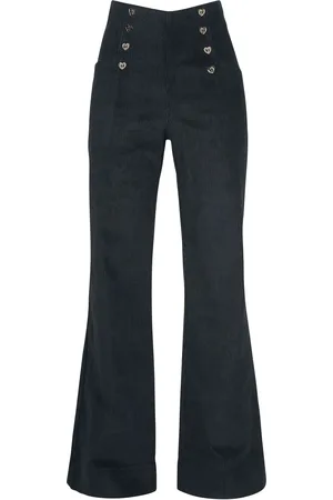 Voodoo Vixen Blith Corduroy High-Waisted Trousers Cloth Trousers