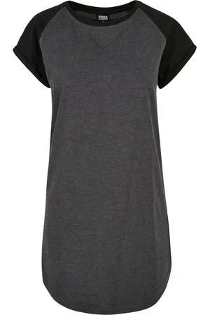 Urban classics Ladies’ contrast raglan tee dress Short dress grey