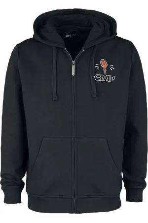 EMP Zip hoodie with rock hand motif and EMP logo Hooded zip