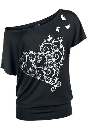 Full Volume T-Shirt with Playful Barbed Wire Heart T-Shirt