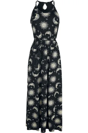 Gothicana Maxi Dress with Sun, Moon and Stars Long dress